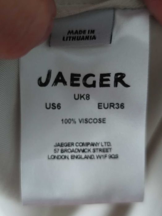 Elegancka kremowa narzutka bluzka damska tunika rozpinana Jaeger S