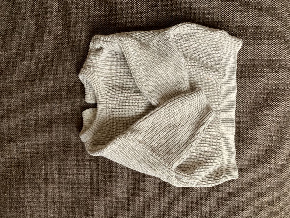 Дитячий плетений светр бежевий 62-68 H&M 2-4м