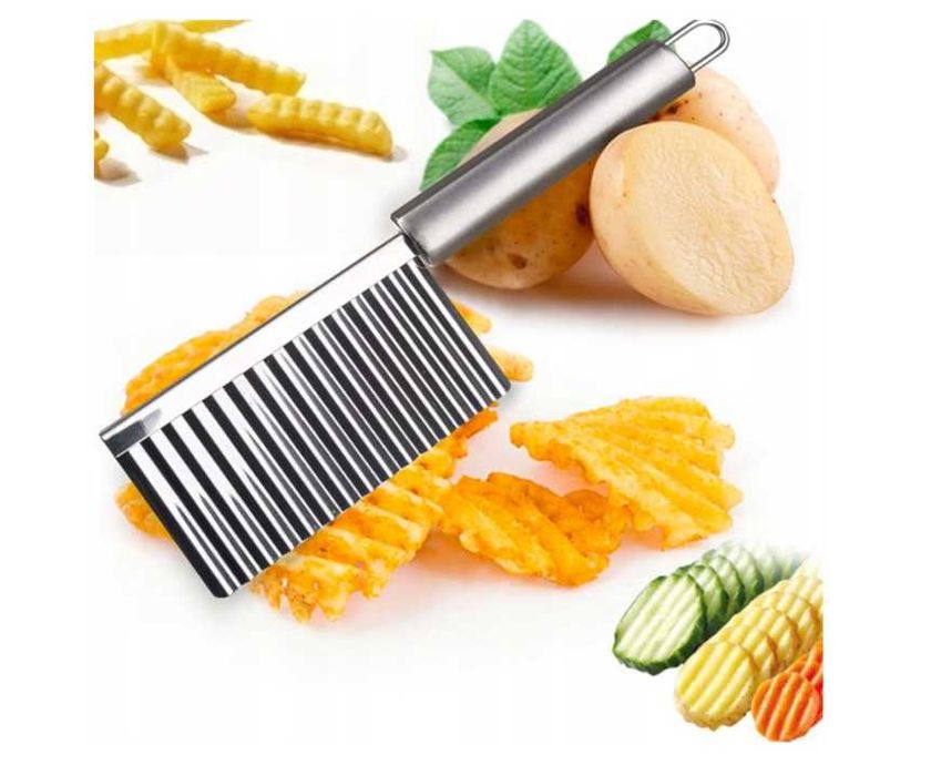 Nóż krajalnica do frytek warzyw karbowanych stalowy