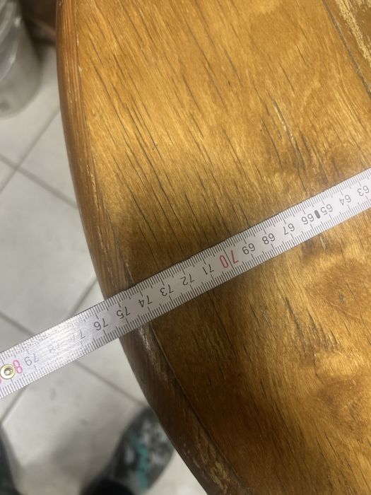 Stol okrągly 75cm srednicy dwa krzesla komplet