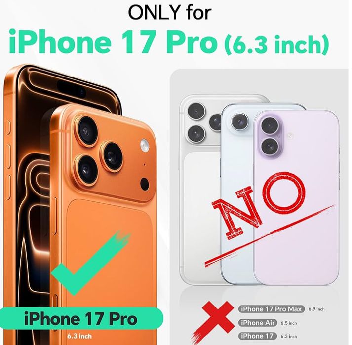 TUCCH Etui / Case do iPhone 17 Pro, kolor czarny