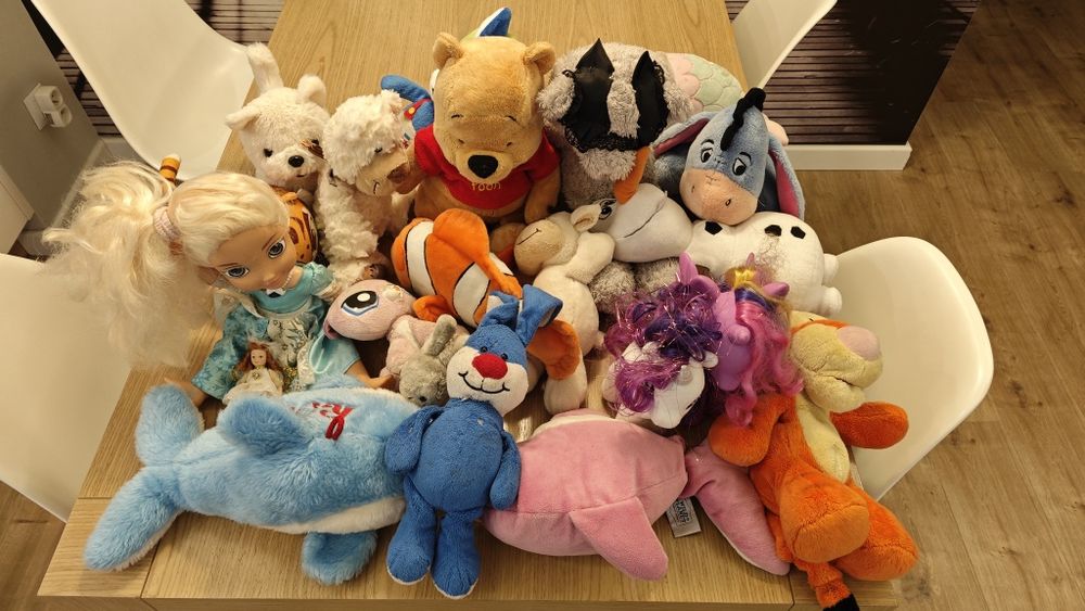 Zestaw pluszaków, Elza, Kubuś Puchatek, Tygrysek, Kłapouchy