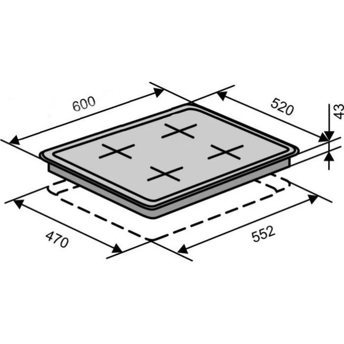 Газова варильна поверхня Ventolux HG640-B1 GEE (BLACK)