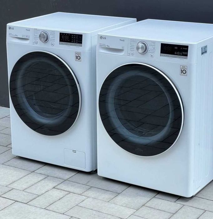 Комплект пральна та сушильна машина LG 8кг Wi-Fi Direct Drive ThinQ