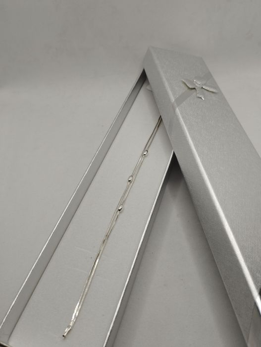 Srebrna bransoletka, próba 925, długość 18 cm
