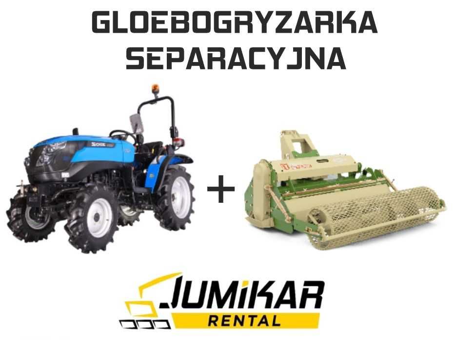 Glebogryzarka separacyjna  ciągnik wypożyczalnia wynajem