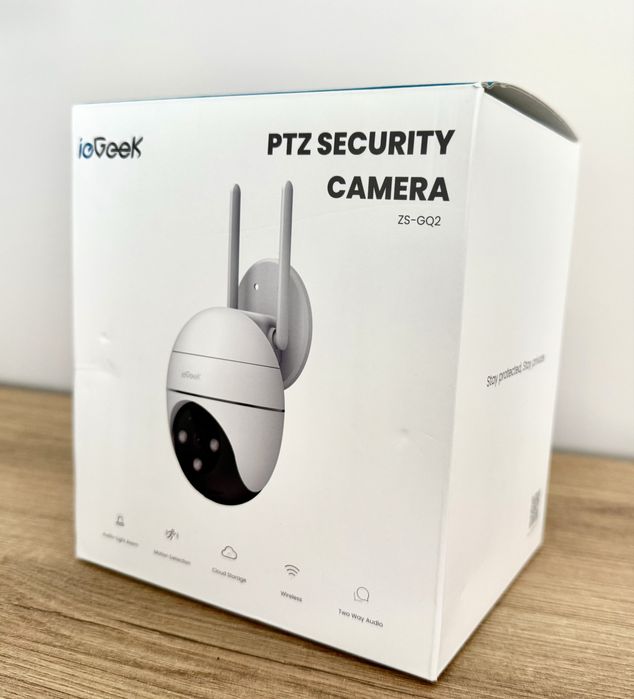 Inteligentna kamera Iq Geek 2K 3MP Alexa Syrena Tryb Nocny Alarm +++