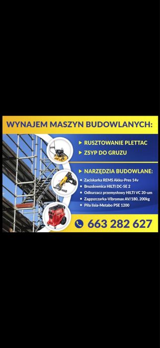 Wynajem rusztowania plattec, wynajem  rusztowania