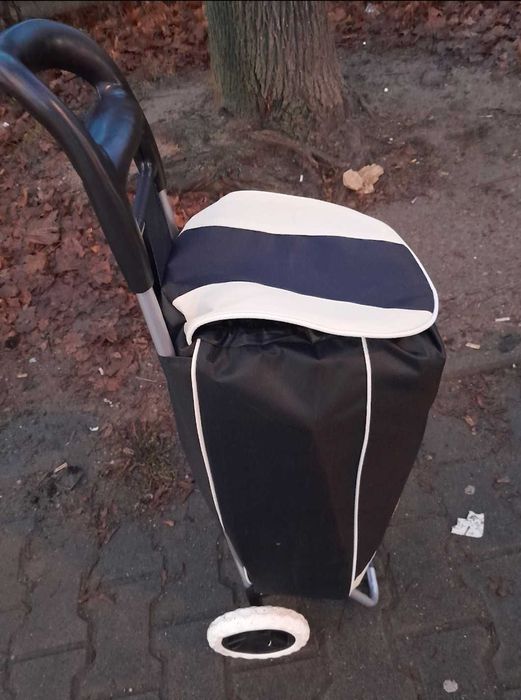 Wózek Na Zakupy Transportowy Na Kółkach XXL Składany Mocny Stalowy