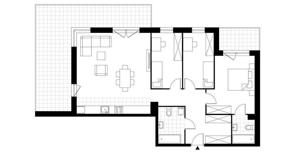 4-pokojowe mieszkanie 94m2 + 2 balkony