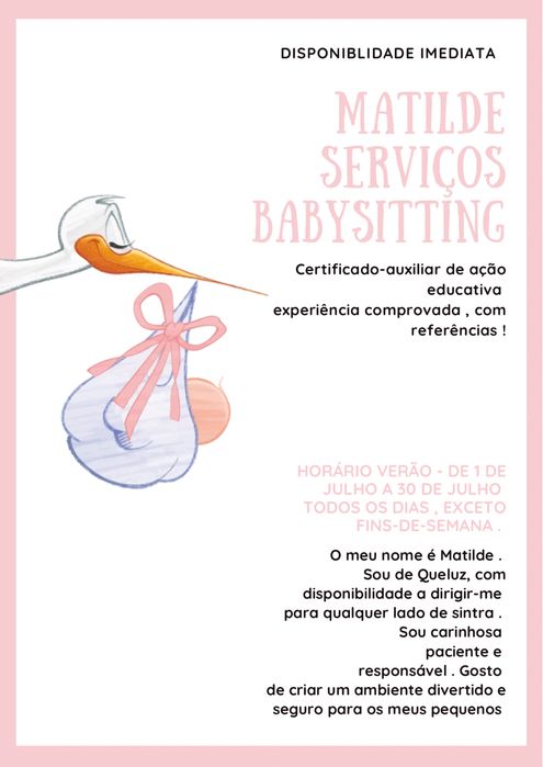 Serviço babysitting