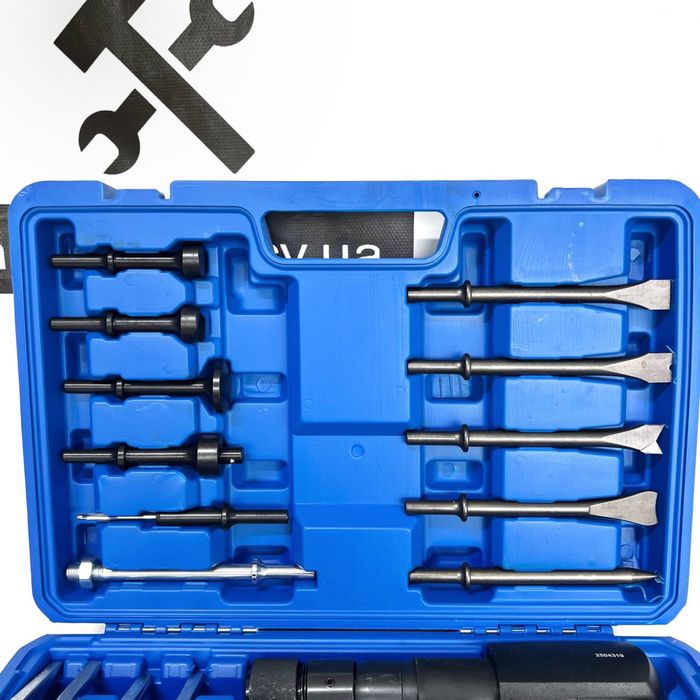 Професійний пневматичний ударний молоток з повним комплектом насадок