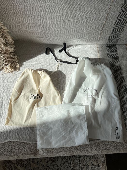 Worki worek do pakowania płócienny tekstylny zestaw komplet