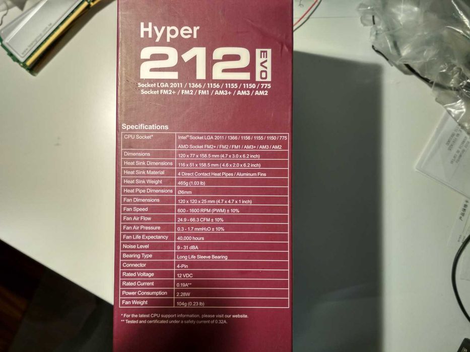 Cooler Master Hyper 212 Evo - Dissipador de calor (porte incluído)64284464177794121