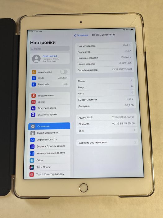 IPad Air 2 64gb, акб 100