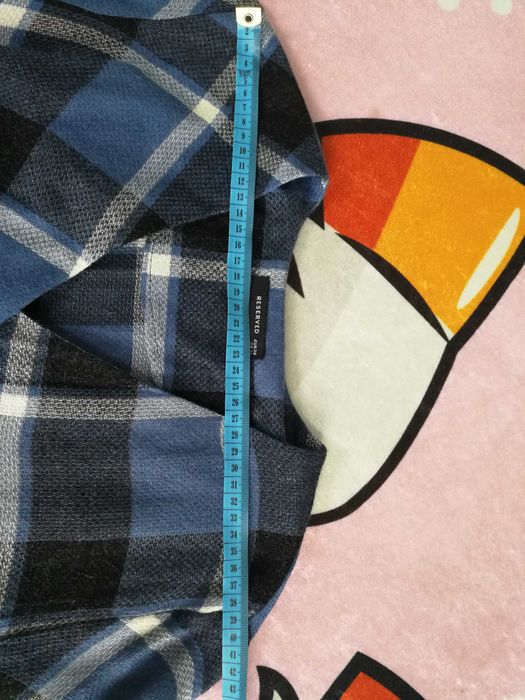 Dzianinowa sukienka w kratę r.S