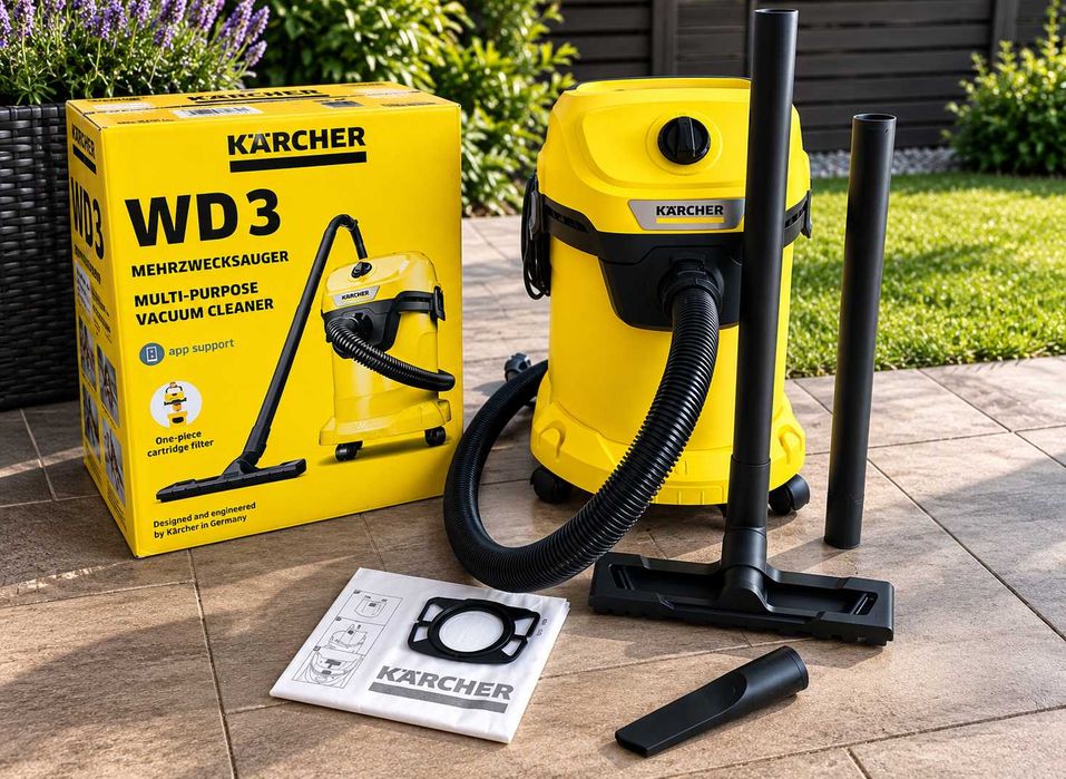 Okazja! Nowy odkurzacz warsztatowy Karcher 1000W 17L do pracy na sucho i mokro 117d