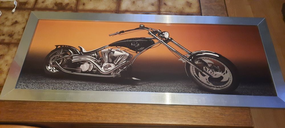 2 obrazy Chopper harley Davidson i Chevrolet corvette c1