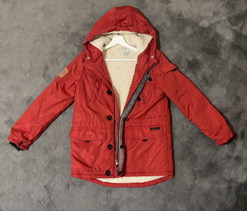 Kurtka chłopięca zimowa zara 164cm czerwona