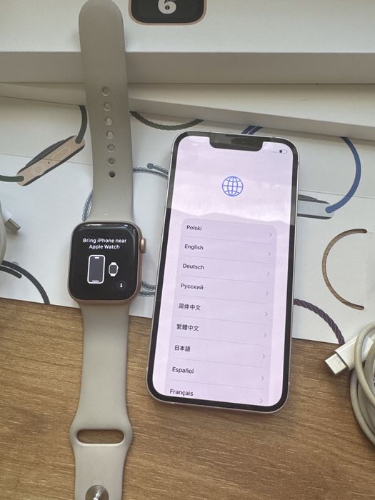 Zestaw IPhone 13 mini różowy + Apple Watch SE 40mm Bielawa • OLX.pl