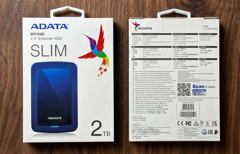 dysk ADATA HV300 2TB NOWY USB 3.2 Gen. 1 Niebieski