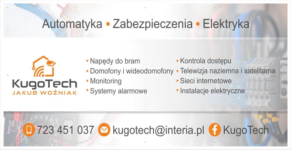 Montaż napędów do bram, domofonów, kamer, alarmów, telewizji, elektryk