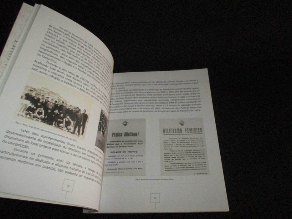 Livro 50 Anos de Atletismo Associação Académica de Coimbra Autografado