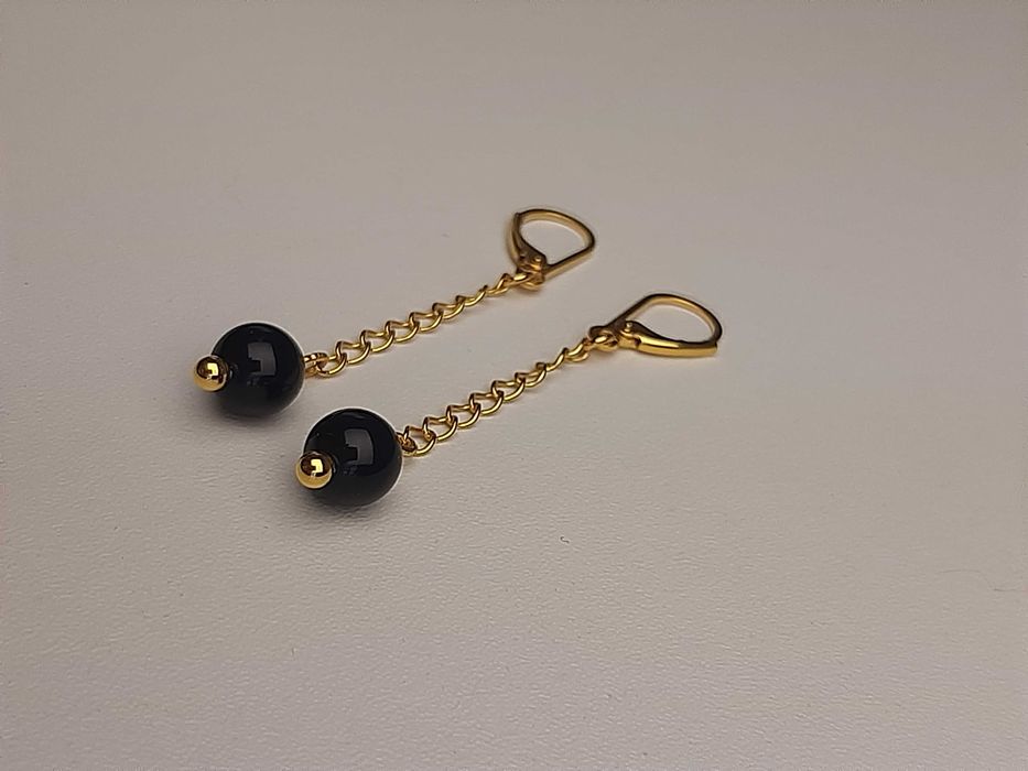 kolczyki z czarnym onyksem