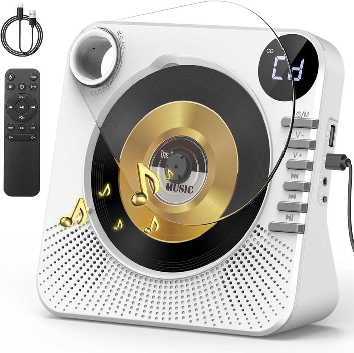 Odtwarzacz CD Greadio Bluetooth 5.1 USB AUX pilot HiFi