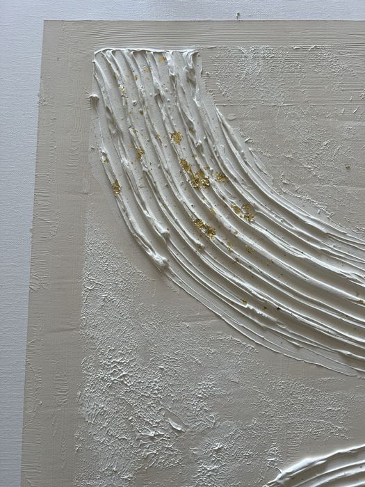 Quadro artesanal texturizado 60x70cm com moldura – decoração moderna