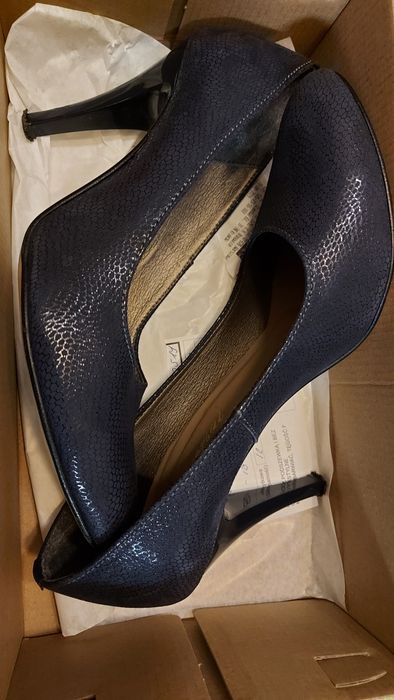 Granatowe szpilki sexi 8 cm rozmiar 39