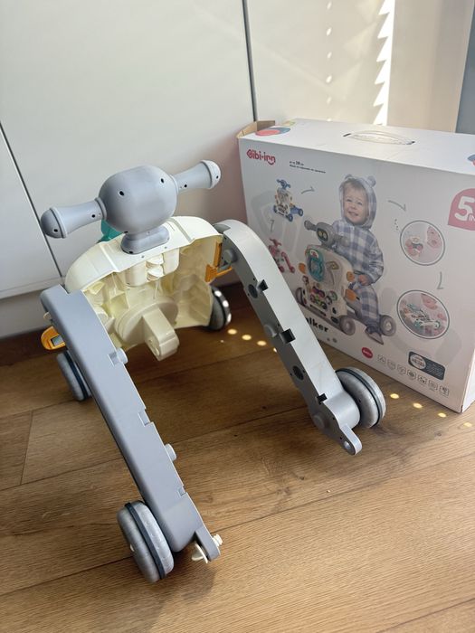 Interaktywny pchacz edukacyjny, stolik, jezdzik z koerownica 5w1