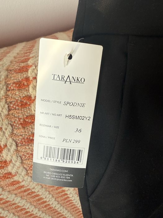 Taranko spodnie cygaretki w kant, nowe z metka, 38