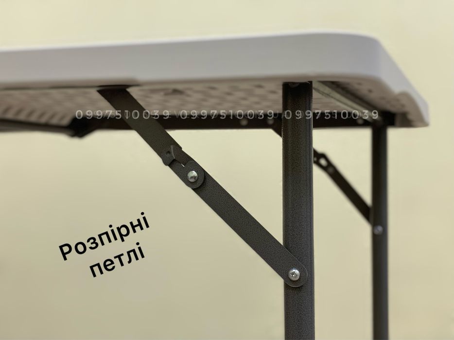 Розкладний стіл для пікніка ПЛАСТИК 120х60 см Посилений. Стол пикника