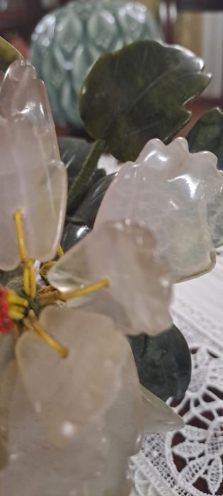 Bonsai em pedra Jade forma de flores