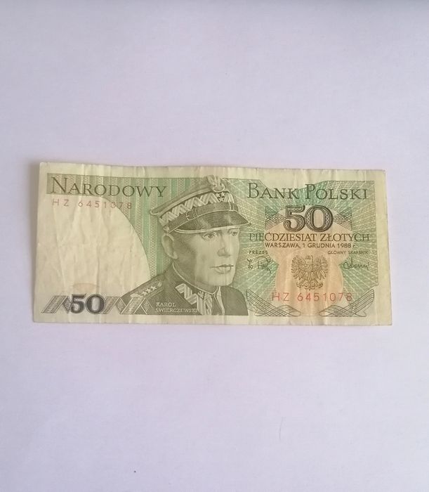 Banknot 50 zł, Karol Świerczewski, 1988 rok