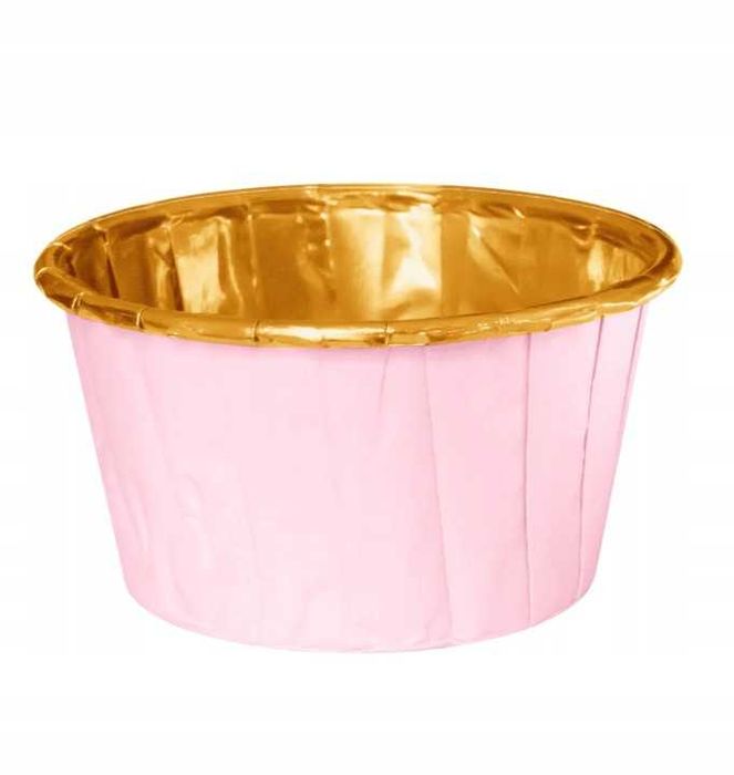 Papilotki Foremki Na Babeczki Muffinki Różowe Złote 20 szt.