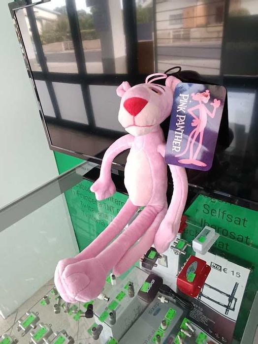 PROMO NATAL:Peluche Pantera Cor de Rosa 40cm