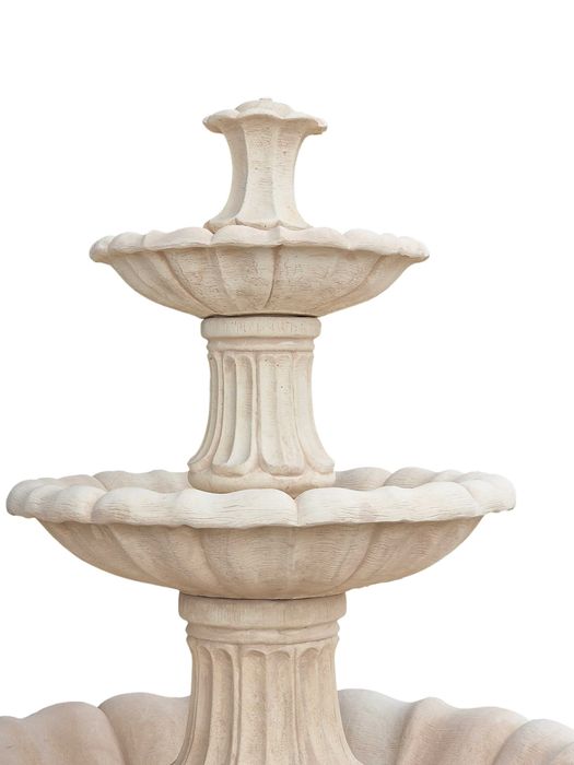 Fontanna ogrodowa Saragossa biały cement Ag-Bet figura ogrodowa