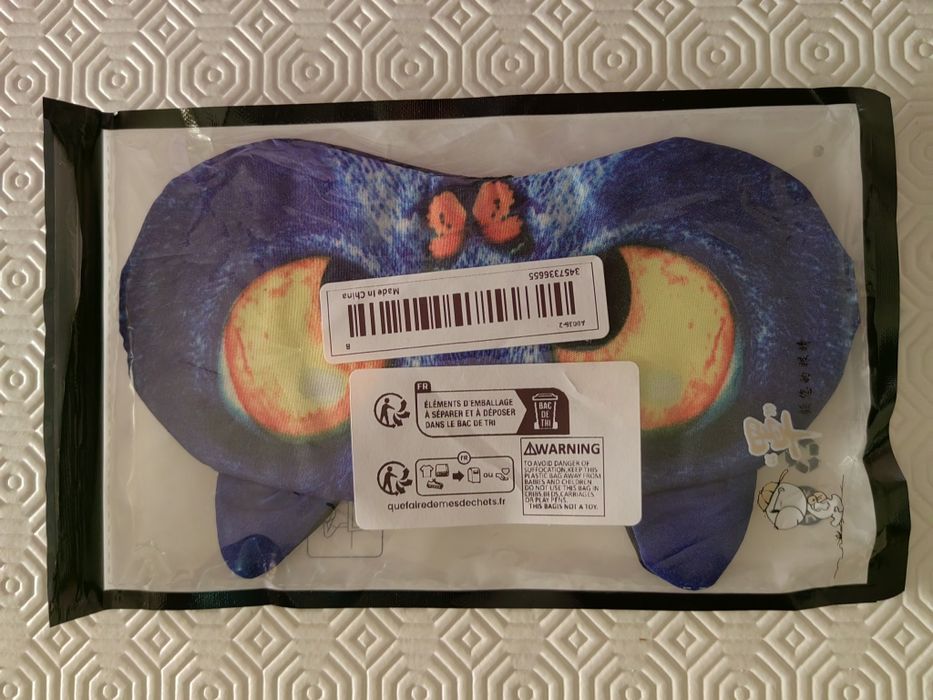 Máscara de olhos para dormir/viagem, Gato