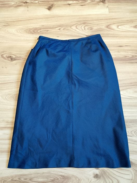 Niebieska Damska Jedwabna Spódnica David Szeto Blondie's Back 2008