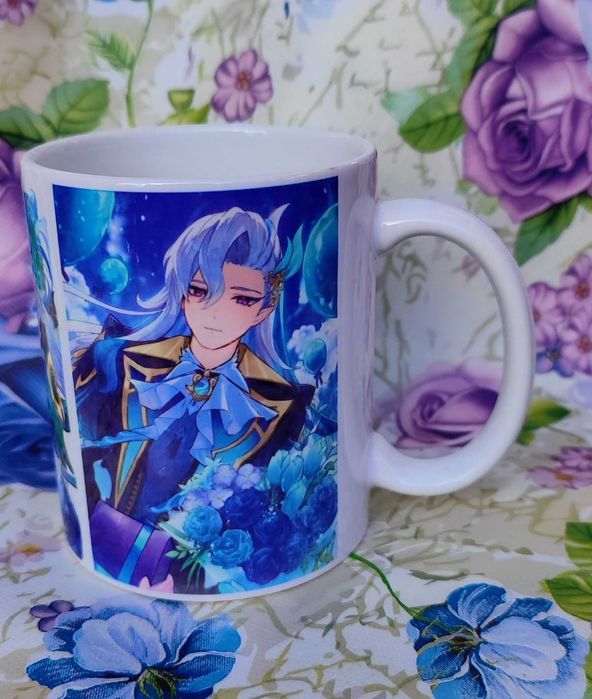 Чашка аниме чашка Геншин Нёвиллет Neuvillette Genshin impact Невиллет