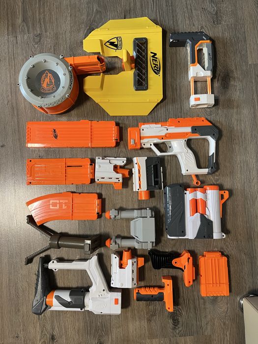 Моды нерф запчасти прицел ручка сошка нерф обойма