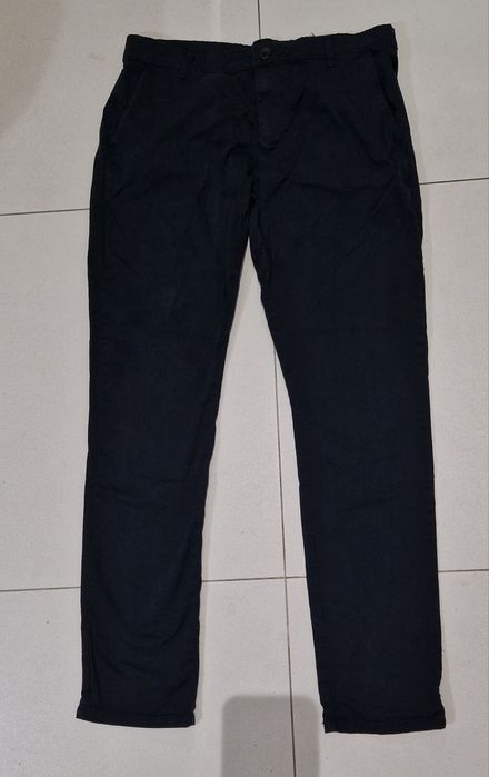 Granatowe spodnie męskie eleganckie jak I na codzień SMOG Roz.34