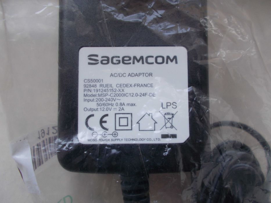 Nowy zasilacz 12V 2A Sagemcom oryginał do dekoderów NC+ kamer taśm led