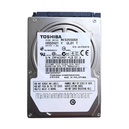 Toshiba 500GB MK5055GSX 5400RPM SATA 2.5" Laptop HDD Dysk Twardy