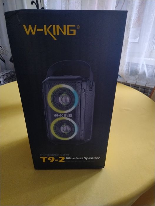 Блютуз колонка W-king T9-2, 80Вт, чорна.