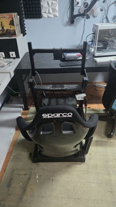 Cockpit em alumínio simlab com baket sparco