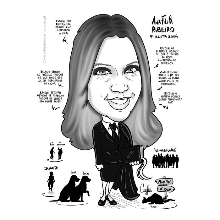 Caricatura de finalista