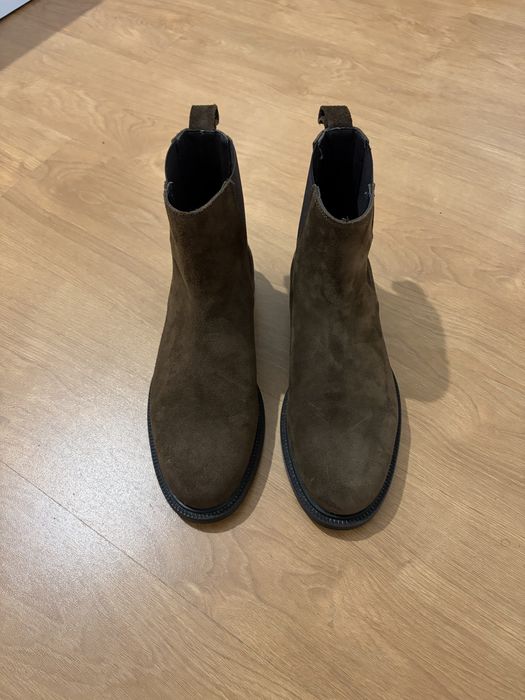 Botas Massimo Dutti: Botas Chelsea Massimo Dutti em Pele Castanhas – Tamanho 42